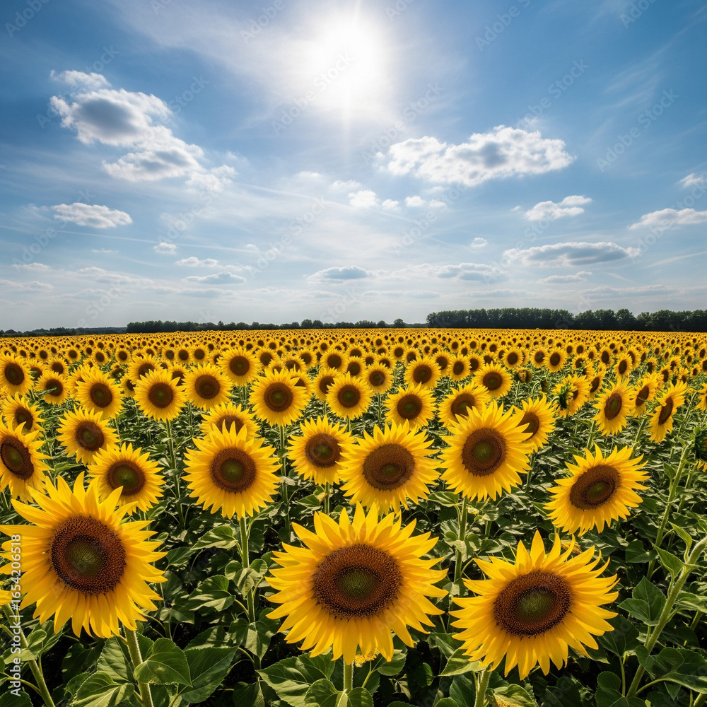 Fototapeta premium field of sunflowers