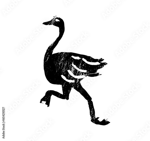 Ostrich Silhouette of Vector illustration African ostrich silhouette illustration vector Minimal ostrich bird vector silhouette Male of African ostrich