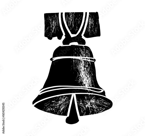 Ring of bells, carillon, zvon, bell. Music festival poster. Percussion musical instruments. Competition. A set of vector illustrations. Minimalistic design. Banner, flyer, cover, print.