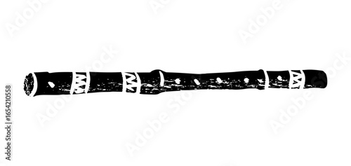 Bansuri. Music festival poster. Wind musical instruments. Competition. A set of vector illustrations. Minimalistic design. Banner, flyer, cover, print.