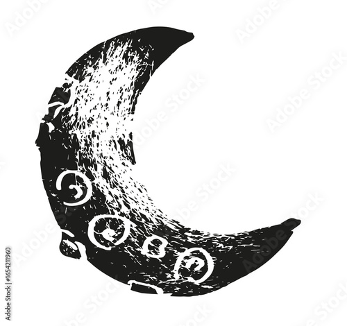 Moon phases. Hand drawn vector illustration