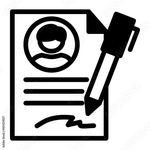 Job Work Agreement icon from the Hiring icon collection (Mixed Style)