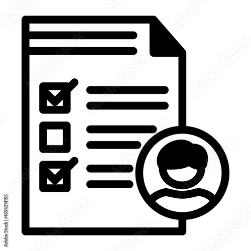 Job Application Survey icon from the Hiring icon collection (Mixed Style)