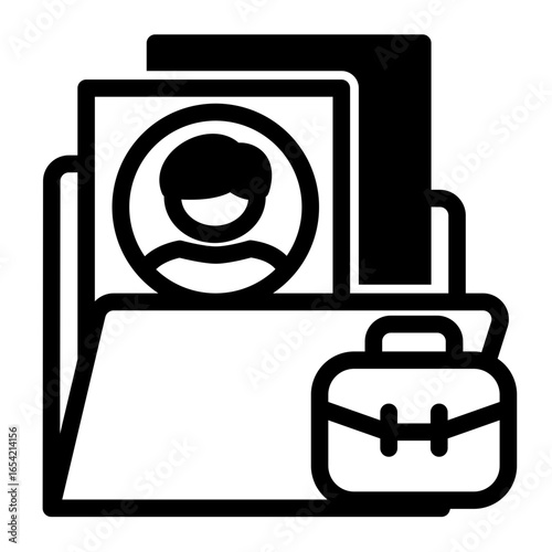 Professional Work Showcase icon from the Hiring icon collection (Mixed Style)
