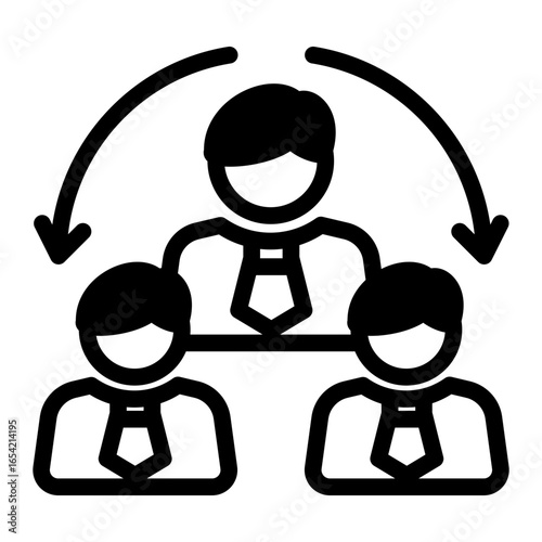 Corporate HR Management icon from the Hiring icon collection (Mixed Style)