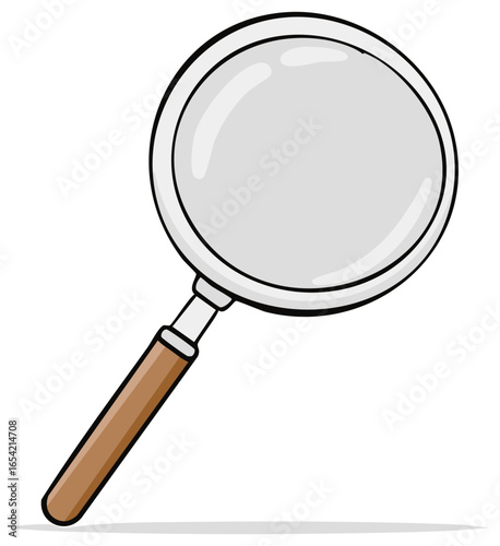 Cartoon Magnifying Glass with Wooden Handle for Discovery and Investigation