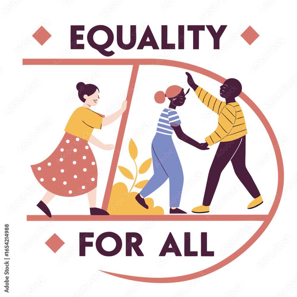 Obraz premium equality-awareness-poster-template-isolated-on-pur.eps