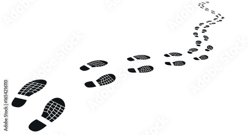 Footprints path vector illustration design graphic art