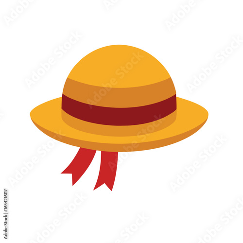 yellow hat isolated on white background