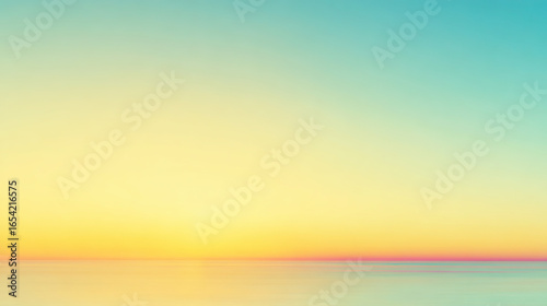 Abstract background of sea and sky, dreamy minimalist gradient image