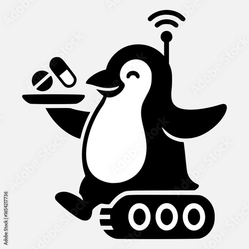Playful robotic penguin delivers medicine with wireless care and a cheerful smile