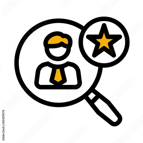 Recruitment Hiring Strategy icon from the Hiring icon collection (Outline Color Lineal Style)