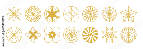 Vector Christmas and New Year design templates for advent calendars, greeting cards, packaging, prints, banners, and minimal graphics in  linear style