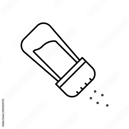 Salt Seasoning Line Icon: Food and Cooking Ingredient