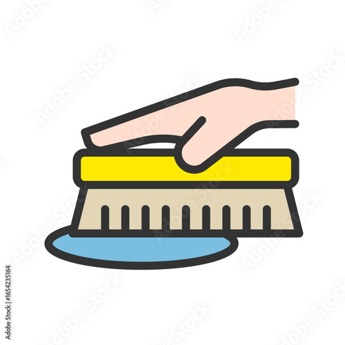 Hand Scrubber icon vector image. Suitable for mobile apps, web apps and print media.