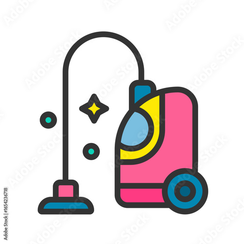 Vacuum Cleaner icon vector image. Suitable for mobile apps, web apps and print media.
