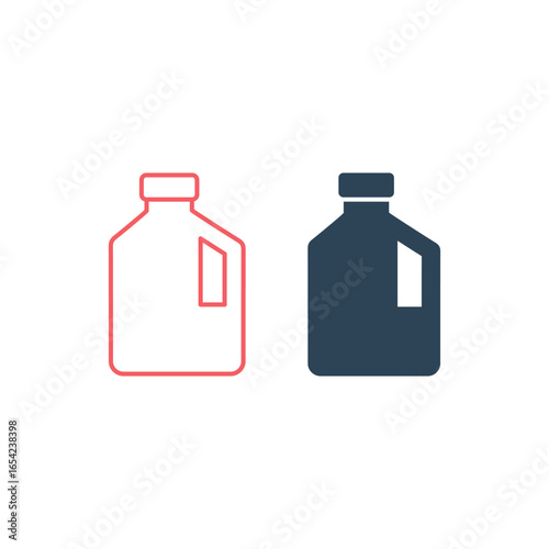 Gallons bottle vector illustration icons set