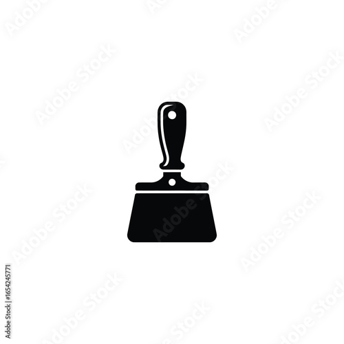 Black silhouette of a wide putty knife tool