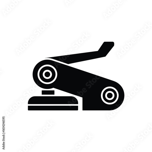 Black silhouette of a two hole puncher