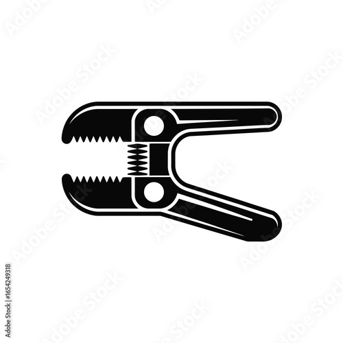 Black and white illustration of a locking pliers tool