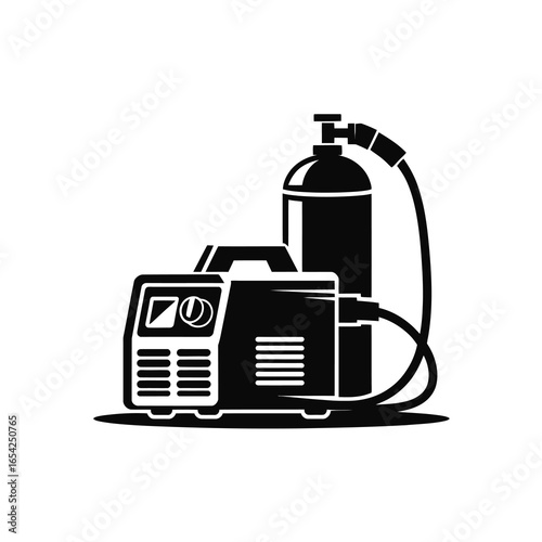 Welding machine and gas cylinder icon