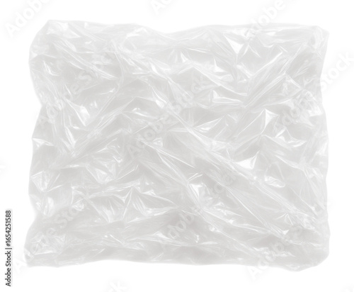 Crumpled plastic wrap texture overlay effect.