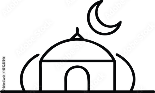 arabic islamic calligraphy of mosque