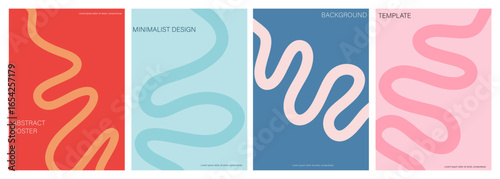 Sleek Linear Gradient Background Collection. Modern Vector Templates with Dynamic Wave Designs for Flyers, Covers, and Music Branding.