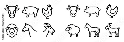 Minimalist Livestock Icons