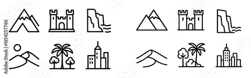 Minimalist Landmark Icons