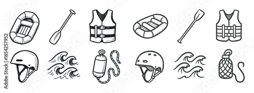 Rafting Gear Icons