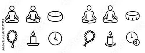 Minimalist Yoga Icons