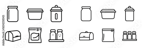 Minimalist Kitchenware Icons