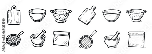 Kitchenware Icons Grid