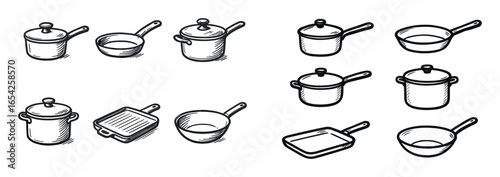 Kitchenware Sketch Icons
