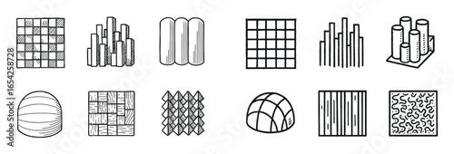 Acoustic Diffuser Icons
