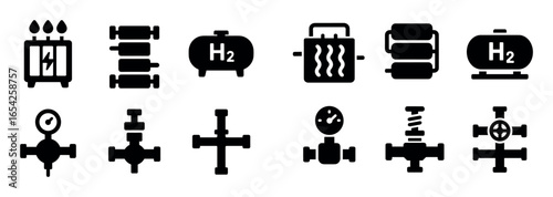 Hydrogen Energy Icons