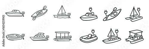 Electric Watercraft Icons