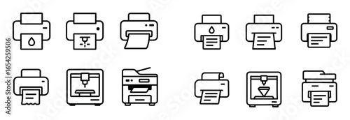 Minimalist Printer Icons