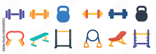 Colorful Fitness Icons