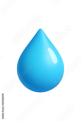 3d blue water drop High quality Realistic image