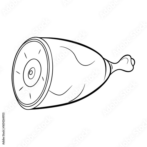 Meat and fish ham icon transparent background