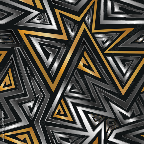 Colorful Ethnic Zigzag Pattern. Seamless pattern.