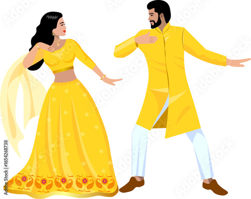 Indian couple wedding dance