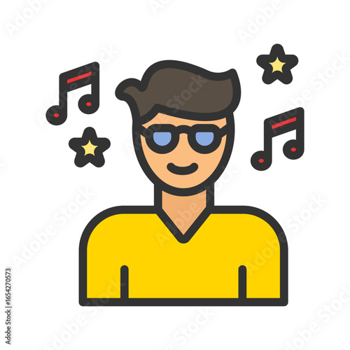 Carefree icon vector image. Suitable for mobile apps, web apps and print media.