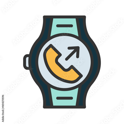 Calling Contact icon vector image. Suitable for mobile apps, web apps and print media.