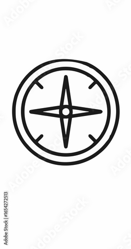 vector illustration of a compass