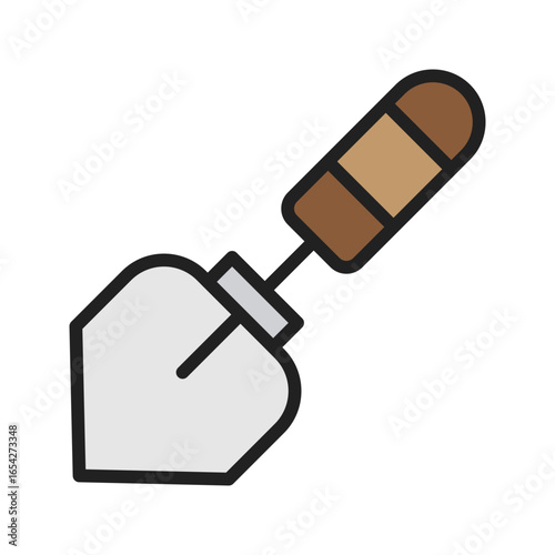 Trowel icon vector image. Suitable for mobile apps, web apps and print media.