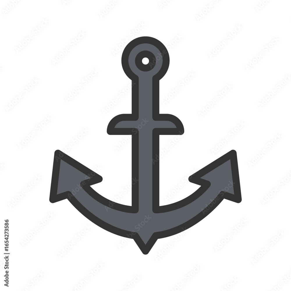 Anchor icon vector image. Suitable for mobile apps, web apps and print media. Anchor icon vector image. Suitable for mobile apps, web apps and print media.