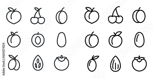 Stone Fruit Icons